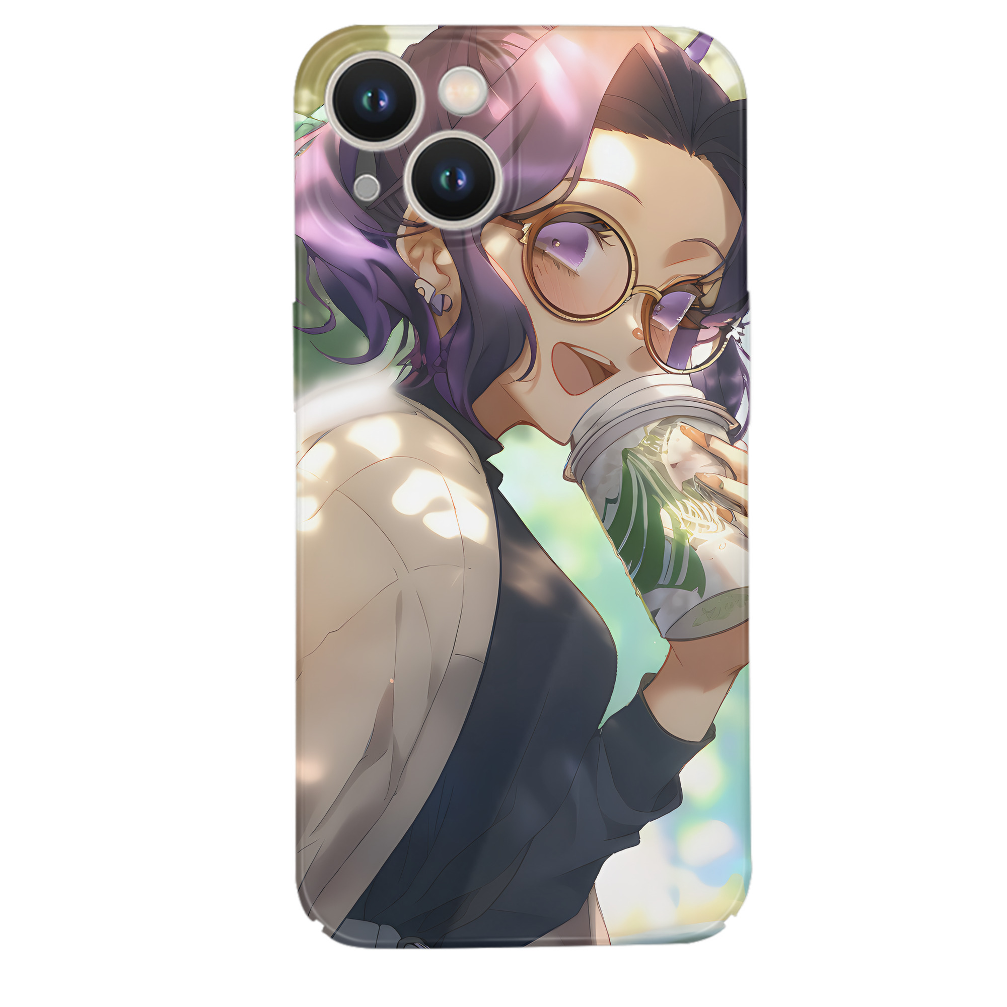 （画像用） 鬼滅の刃（きめつのやいば）蟲柱-胡蝶 しのぶ／こちょう しのぶ Kochou Shinobu 【iPhone 14シリーズ対応】ハードケース